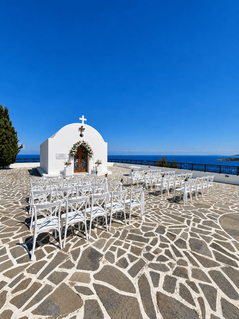 St Sophia Chapel Ceremony & Tsampikos Taverna Free Venue Hire - Rhodes